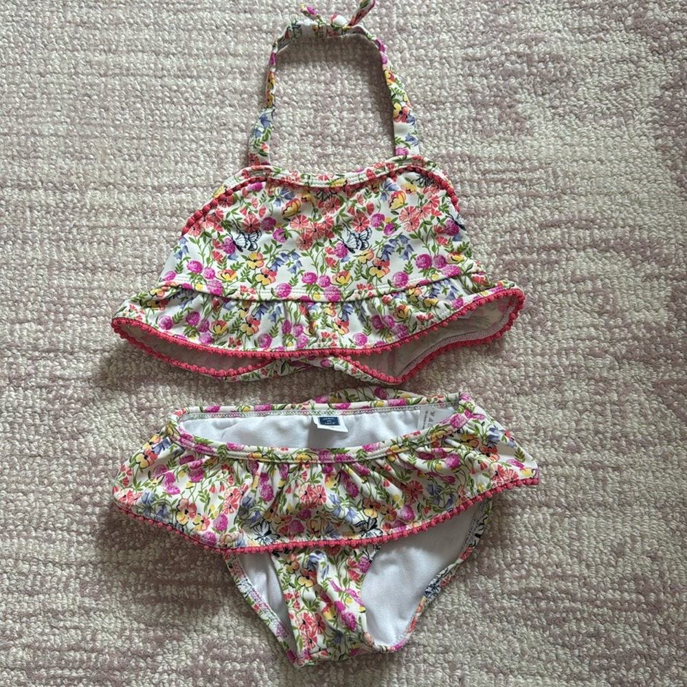 Janie & Jack two piece swimsuit in floral print